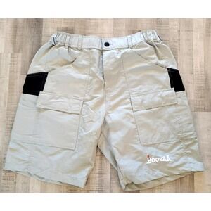 Vintage Booyaa Baggy Cargo Shorts Mens XL Stretch Gray Fishing 90s Wide Leg Y2K